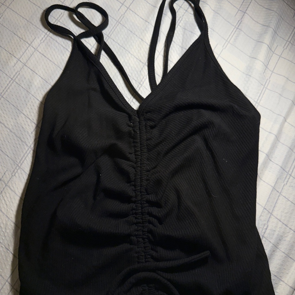 Black Ruched Top